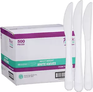 Plastic Knives Heavy Duty - Disposable Knives Plastic Utensils - Plastic Cutlery - Picture 1 of 12