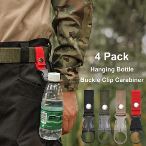 4 Pcs Hanging Water Bottle Buckle Clip Carabiner Holder Camping Hiking Traveling - Picture 1 of 12