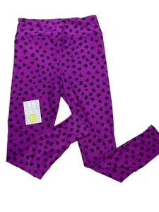 Os Lularoe Halloween Leggings Purple Cats Fits 2/10 - Picture 1 of 1