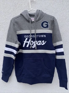 Men's Mitchell & Ness Navy Georgetown Hoyas Head Coach Hoodie Small NWT MSRP$100 - Picture 1 of 8