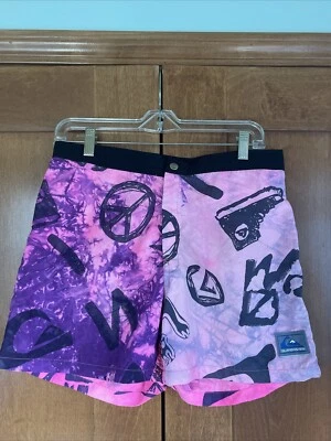 Vintage Quiksilver Board Shorts Surf 80s Swim Trunks Surfer Made USA Size S - Image 1 of 4