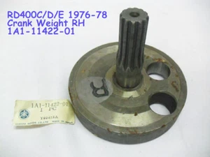 Yamaha RD400 Crankshaft R 1976-1979 NOS RD Daytona CRANK WEIGHT OEM 1A1-11422-01 - Picture 1 of 3