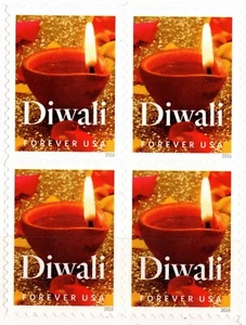 USA 2016 DIWALI HINDU FESTIVAL OF LIGHTS HOLIDAY BLOCK OF FOUR SCOTT 5142 MNH - Picture 1 of 2