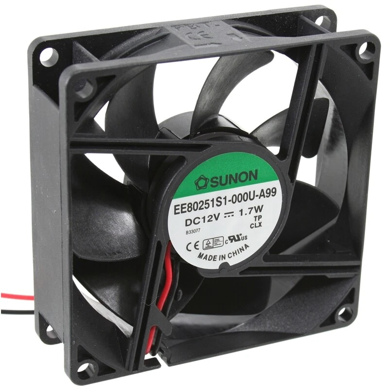 EF80251S1-A99 Axial-Lüfter 80x80x25mm 12V= 69,64m³/h = EE80251S1-A99 Sunon
