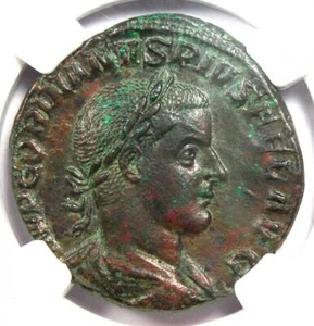Roman Gordian III AE Sestertius Copper Coin 238-44 AD - Certified NGC Choice AU - Picture 1 of 5