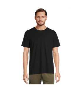 Athletic Works Men's Black Moisture Wicking Tri-Blend T-Shirt Size L (42-44) NEW - Picture 1 of 15