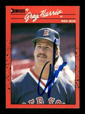 1990 Donruss  582 Greg Harris Red Sox signed auto autograph  BXCP55 - Image 1 of 2
