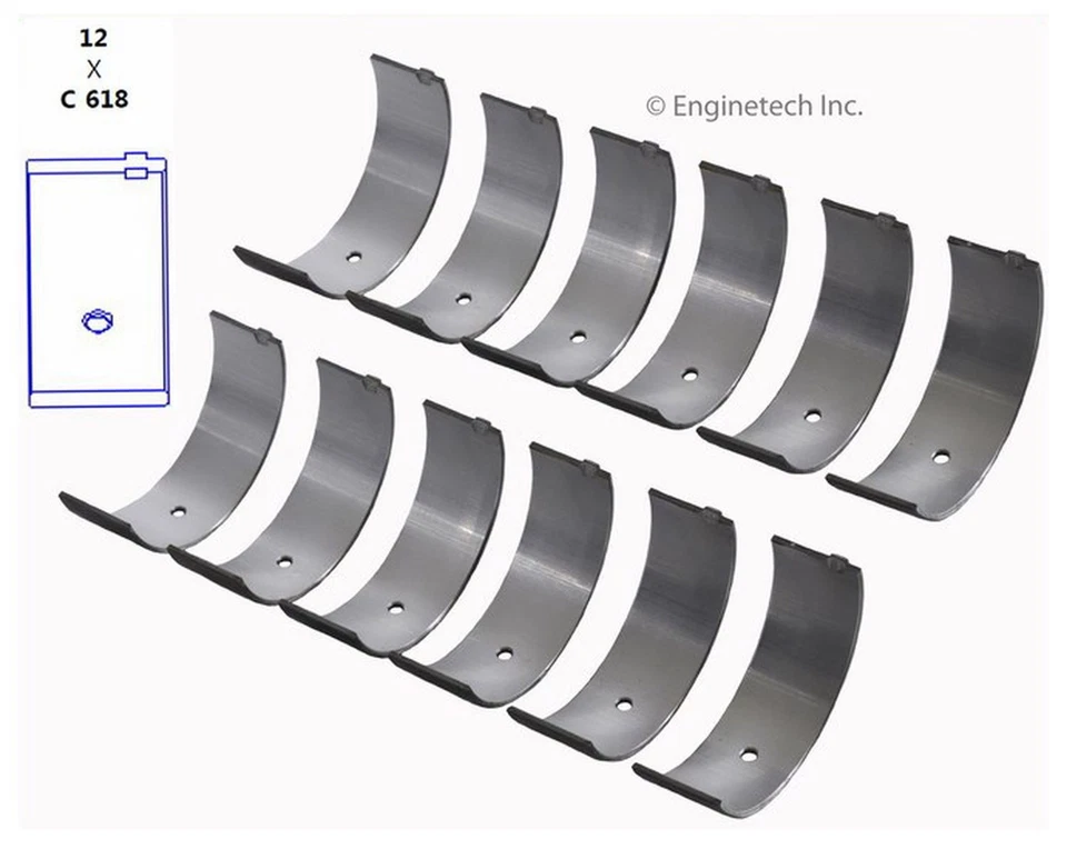 Juego de rodamientos de varilla de conexión para modelos seleccionados 60-83 Ford Mercury BB606JSTD Foto 1 de 4