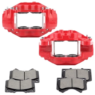 Pinzas de freno delanteras y pastillas de cerámica para Toyota Sequoia Tundra 2008-2018 Foto 1 de 4