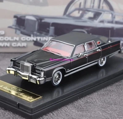 Sunstar 1:64 Black 1979 Lincoln Continental Town Model Diecast Metal Car  - Image 1 of 4