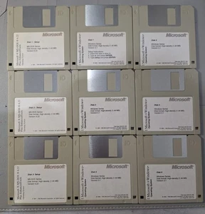 Microsoft Windows 3.1  & MS-DOS 6.22  Plus Enhanced Tools 3.5" 9 Floppy set - Picture 1 of 1