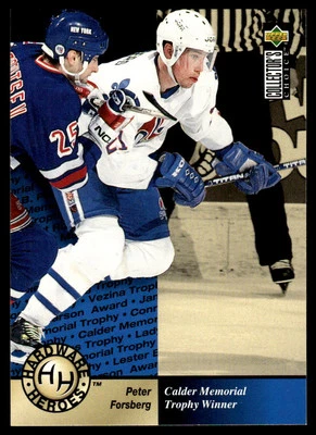 1995-96 Collector's Choice #391 Peter Forsberg Quebec Nordiques HOF - Image 1 of 2