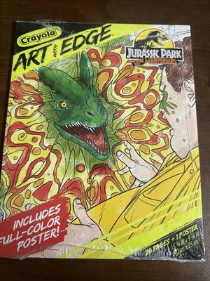 Jurassic Park 30th Anv: Crayola Art with Edge w/28 Coloring Pages & Poster New - Image 1 of 4