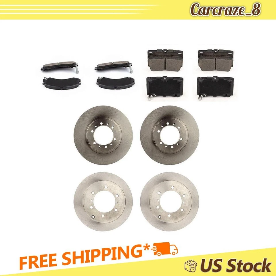 Kit de pastilhas de freio dianteiro traseiro e rotores para Mitsubishi Montero Sport 2.4L 1997-1999 - Imagem 1 de 4