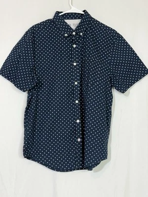 Camisa Original Penguin Para Hombre Talla L Azul Marino Manga Corta Abotonada 100% Algodón Foto 1 de 4