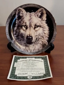 3. Bradford Exchange ARCTIC NIGHTS Mystic Spirit WOLF TELLER Vivi Crandall Echtheitszertifikat - Bild 1 von 4