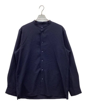 THE NORTH FACE Seersucker Band Collar Shirt Size: XL Navy Men NR12230R - Image 1 of 3