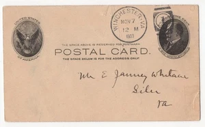 1903 Winchester to Siler VA Postal Card - Picture 1 of 2