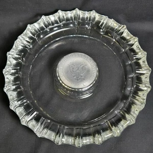 House of Representatives Ashtray 10" Heavy Crystal Glass USA Seal Eagle Capitol - Picture 1 of 9
