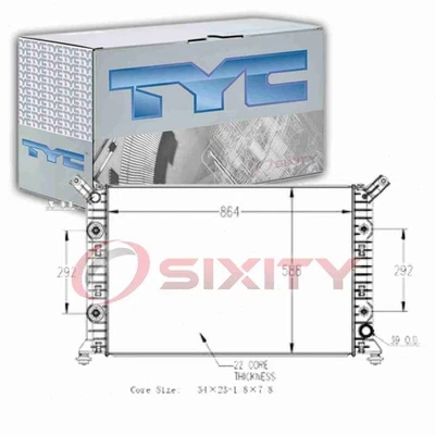 Радиатор TYC для 2011-2019 GMC Sierra 3500 HD 6,0 л V8 кулер охлаждение ex - Изображение 1 из 4