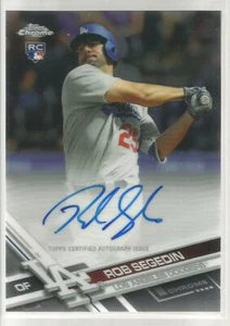 2017 Topps Chrome Rob Segedin Auto RA-RS RC Los Angeles Dodgers Rookie Autografo - Foto 1 di 1