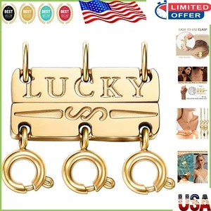 Stainless Steel Layering Necklace Clasp - 18K Gold & Silver, Tangle-Free Design - Picture 1 of 9