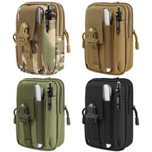 Tactical Molle Pouch EDC Utility Waist Bag with Phone Belt Clip Holder Holster - Picture 1 of 22