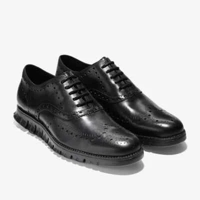 Cole Haan Men's Zerogrand Wingtip Oxford, Black Clsd Holes/Blk Lth, SZ 8M,C20719 - Image 1 of 4