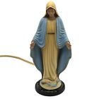Figurine vintage 8 pouces Madonna Virgin Mary Hartland moulée en plastique statue lampe lumineuse
