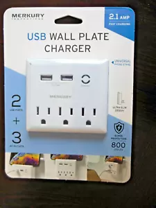 SURGE PROTECTOR * USB * 2.1 Amps Fast Charge, Plugs into Outlet * Free Shipping - Picture 1 of 7