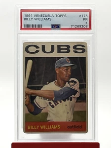 1964 Topps Venezuela Billy Williams #175 Chicago Cubs PSA 1 Pop 6 only 22 Higher - Picture 1 of 2