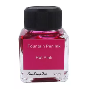 Quality Hot Pink 25ml Calligraphy / Fountain Pen Ink in Glass Bottle - Picture 1 of 1