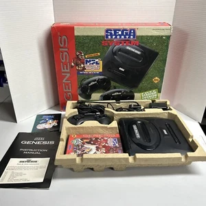 Sega Genesis Model 2 Sports Football Bundle Complete In Box NFL Football 94 CIB - Picture 1 of 21