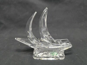 Glass Sailboat Paperweight figure/statue desk/ shelf  collectible  Made In Italy - Picture 1 of 19
