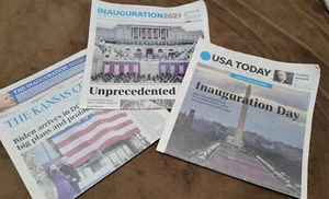 2021 Inaguration Joe Biden USA TODAY & Kansas City Newspapers Kamala Harris - Picture 1 of 15