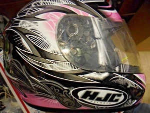 HJC HELLION CL16 MOTORCYCLE (Pink, Black, Gray, Size S Preowned) - Picture 1 of 12