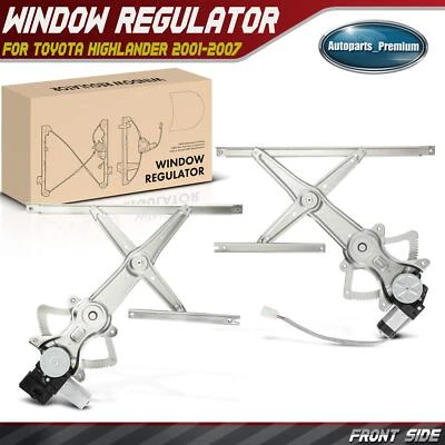 Regulador de ventana eléctrica para conductor y pasajero delantero 2 piezas para Toyota Highlander 01-07 Foto 1 de 4
