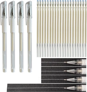 4 Heat Erasable Pens Fabric Marker Barrels, 20 White Refills for Quilting Suppli - Picture 1 of 12