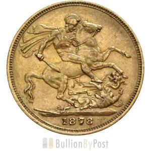 1878 Gold Sovereign - Victoria Young Head - London - Picture 1 of 2