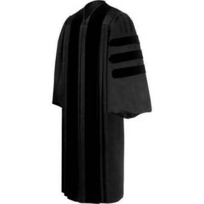 Deluxe Black Clergy Robe - Pastor & Minister Robe@ - Image 1 of 4