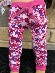 American Girl Pants Leggings Multicolor Logo Stars Drawstring For 18”in Doll - Picture 1 of 11