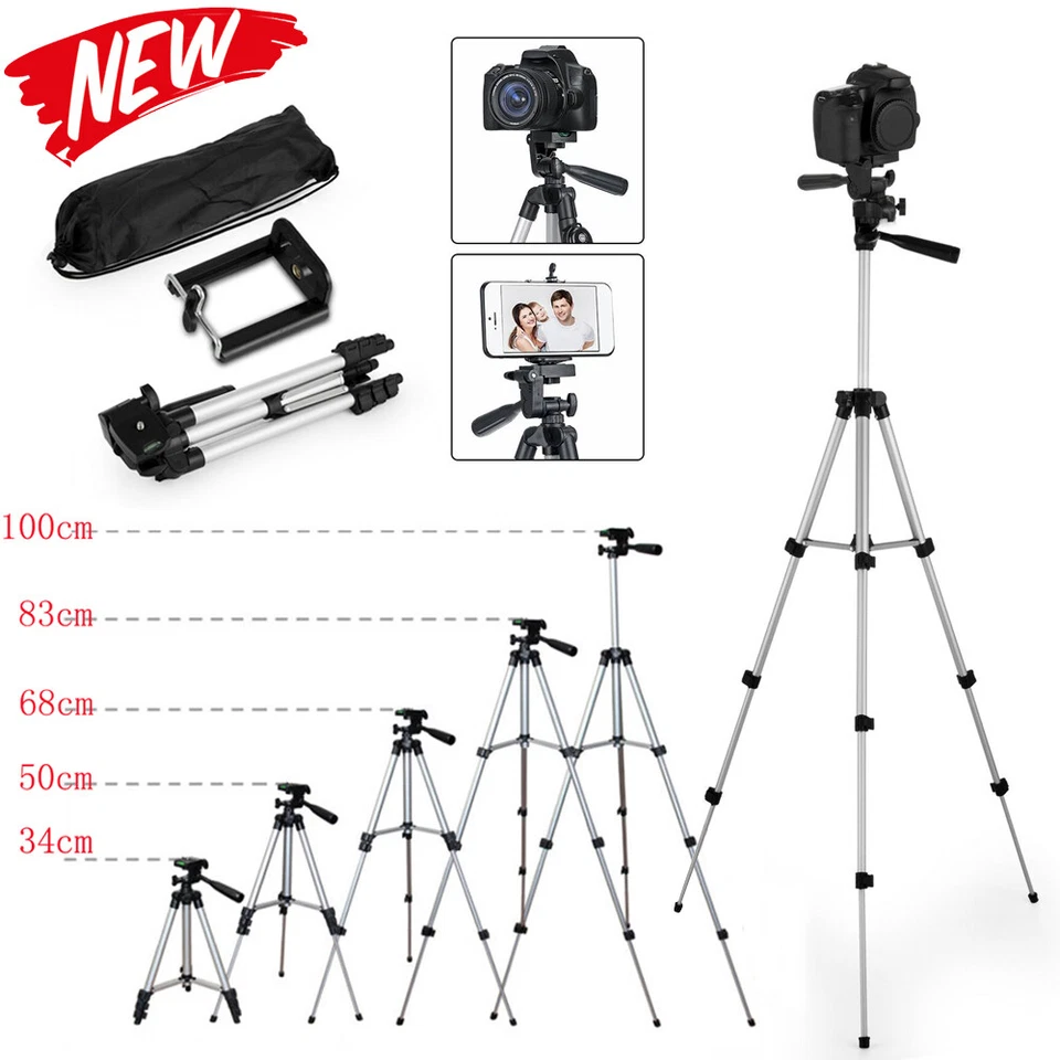 Soporte de soporte universal para trípode de cámara para teléfono celular iPhone Samsung con bolsa Foto 1 de 4