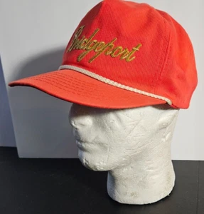 BRIDGEPORT, RED, GOLD, WHITE ADJUSTABLE CAP. TAIWAN - Picture 1 of 8