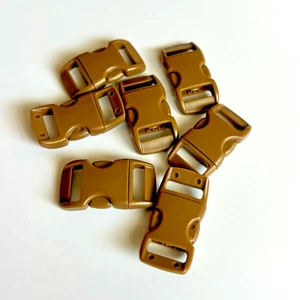 25 3/8 Coyote Braun Seitenverschluss Schnallen Paracord & Leder US Veteran Verkäufer - Bild 1 von 1