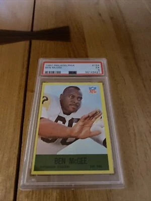 1967 Philadelphia Football Card #154 Ben McGee Pittsburgh Steelers PSA 5 - Image 1 of 2