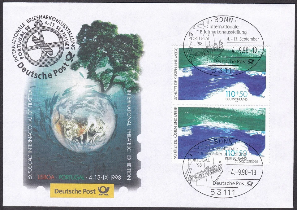 PEX0041 Intl. Stamp Exhibit. Germany Cover, PORTUGAL 1998, Lisboa - Image 1 of 1