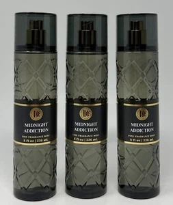 3 BATH & BODY WORKS MIDNIGHT ADDICTION FINE FRAGRANCE MIST BODY SPRAY 8 OZ LARGE - Picture 1 of 5