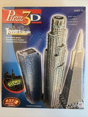*SEALED* Puzz 3D Puzzle West Coast Trio Towers SunAmerica TransAmerica U S Bank - Image 1 of 3