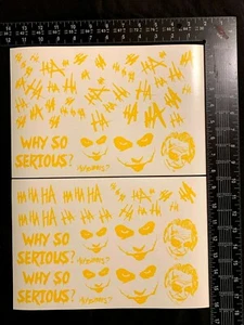 Joker Theme Pack (2) 8" x 12" - High Heat Vinyl Stencil - Cerakote, Duracoat,etc - Picture 1 of 6