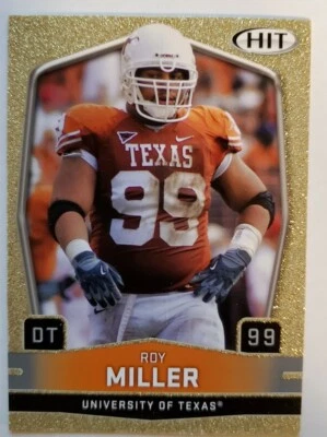 2009 SAGE Hit Gold Roy Miller inserção de cartão de novato, #36.  Longhorns Texas  - Imagem 1 de 2
